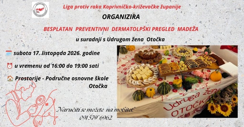 nastavljamo s dermatološkim pregledima